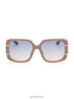 GUESS γυναίκες υπερμεγέθη τετράγωνα γυαλιά ηλίου γυμνός αξεσουάρ J46DJ3764