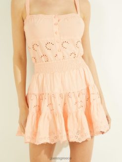 GUESS γυναίκες φούστα hesper ροδακινί αφής πολυ ενδύματα J46DJ2341