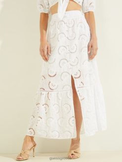 GUESS γυναίκες φούστα smeralda καθαρό λευκό ενδύματα J46DJ2381