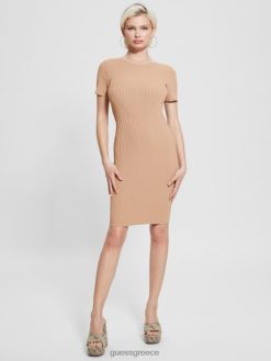 GUESS γυναίκες φόρεμα anne πουλόβερ χακί μαύρισμα ενδύματα J46DJ582