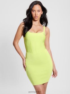 GUESS γυναίκες Φόρεμα κορσέ oasis mirage σκονισμένο ακτινίδιο ενδύματα J46DJ433