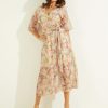 GUESS γυναίκες φόρεμα damienne εκτύπωση miraflores ενδύματα J46DJ704