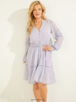 GUESS γυναίκες φόρεμα eco arita ομίχλη λεβάντας πολυ ενδύματα J46DJ881