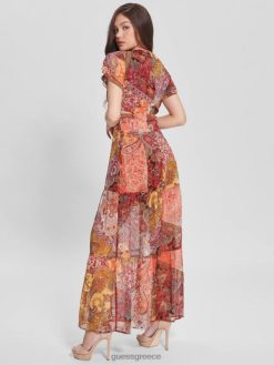 GUESS γυναίκες Φόρεμα eco paisley vera Εκτύπωση πεδίων paisley ενδύματα J46DJ838