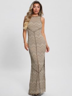 GUESS γυναίκες φόρεμα Janet κέλυφος καρυδιού ενδύματα J46DJ301