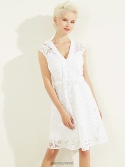 GUESS γυναίκες φόρεμα mykonos καθαρό λευκό ενδύματα J46DJ831