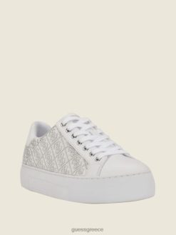 GUESS γυναίκες Χαμηλό πάνινα παπούτσια με λογότυπο gelsen ασήμι 040 είδη υπόδησης J46DJ3343