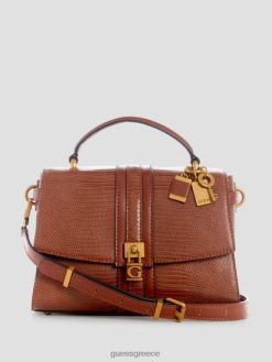 GUESS γυναίκες χιαστί χιαστί λαβή με υφή ginevra κονιάκ σακούλες J46DJ2825