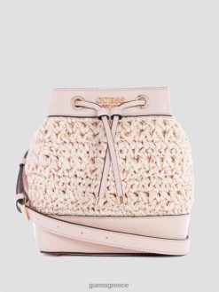 GUESS γυναίκες ψάθινη τσάντα κουβά κροσέ liguria βαφής σακούλες J46DJ2960