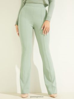 GUESS γυναίκες chloe flared παντελόνι σχιστόλιθος γκρι ενδύματα J46DJ2195