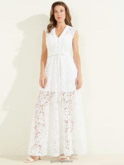 GUESS γυναίκες creta φόρεμα καθαρό λευκό ενδύματα J46DJ816