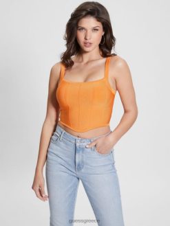 GUESS γυναίκες crop top κορσέ oasis mirage ήλιος πέτρα ενδύματα J46DJ948