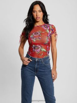 GUESS γυναίκες eco amaya shirred top terazza ενδύματα J46DJ975