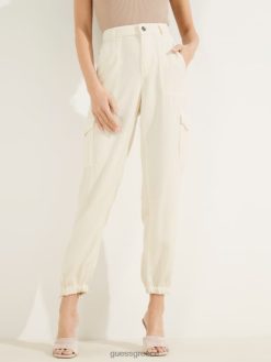 GUESS γυναίκες eco bowie cargo chino κρεμ λευκό μούλτι ενδύματα J46DJ2139