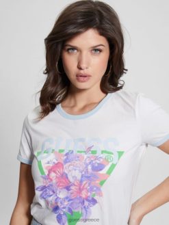 GUESS γυναίκες Eco τρίγωνο μπουκέτο με λαιμόκοψη καθαρό λευκό ενδύματα J46DJ1301
