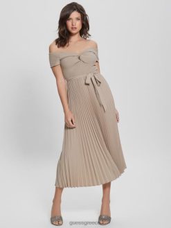 GUESS γυναίκες eco erynn ζωσμένο φόρεμα καλοκαιρινός πηλός ενδύματα J46DJ302