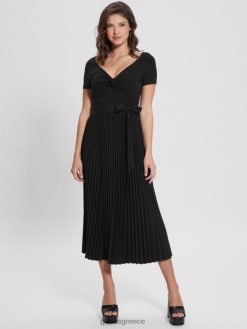 GUESS γυναίκες eco erynn ζωσμένο φόρεμα μαύρος ενδύματα J46DJ747