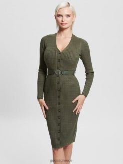 GUESS γυναίκες eco lena φόρεμα ζακέτα τρομακτικό δάσος ενδύματα J46DJ827