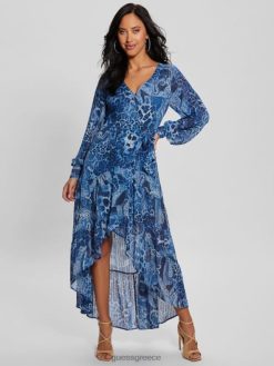 GUESS γυναίκες eco nuovo bahia wrap maxi φόρεμα σκανδιναβικό κασμίρ ενδύματα J46DJ314