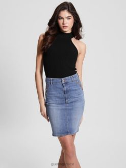 GUESS γυναίκες eco shayna mock λαιμόκοψη μαύρος ενδύματα J46DJ1155