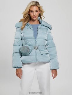 GUESS γυναίκες eco shimmer puffer jacket ουράνιο σούρουπο ενδύματα J46DJ1990