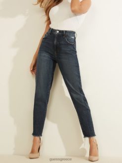 GUESS γυναίκες eco slim μαμά τζιν ρουβίκωνας σκοτεινός ενδύματα J46DJ204