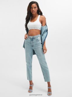 GUESS γυναίκες eco slim μαμά τζιν φεγγαρόπετρα μπλε ενδύματα J46DJ56