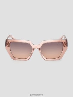 GUESS γυναίκες emilia γεωμετρικά πλαστικά γυαλιά ηλίου καφέ αξεσουάρ J46DJ3681