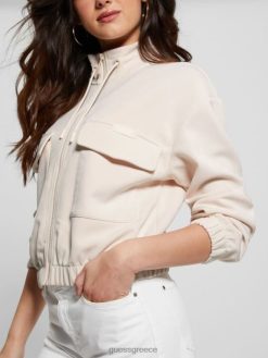 GUESS γυναίκες Euphemia cargo πουλόβερ με φερμουάρ ουδέτερο γάλα ενδύματα J46DJ2460