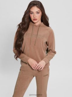 GUESS γυναίκες euphemia faux-suede hoodie ξανθιά ενδύματα J46DJ1944