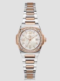 GUESS γυναίκες Gc mini αναλογικό ρολόι από φίλντισι ροζ χρυσός αξεσουάρ J46DJ3575