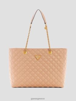 GUESS γυναίκες giully καπιτονέ τσάντα μπεζ υπερχείλιση σακούλες J46DJ3101