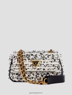 GUESS γυναίκες giully tweed mini convertible crossbody κρέμα πολυ σακούλες J46DJ2856
