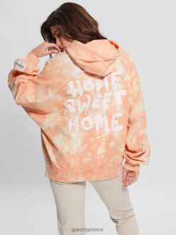 GUESS γυναίκες home sweet home hoodie γεια ροδάκινο πολυ ενδύματα J46DJ1817