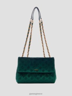 GUESS γυναίκες inia βελούδινο κάμπριο χιαστί πράσινος σακούλες J46DJ2938