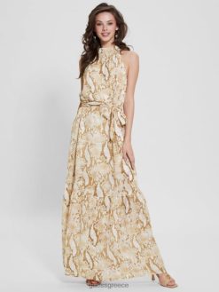 GUESS γυναίκες maxi φόρεμα κάτια περιπλανώμενο φίδι ενδύματα J46DJ477