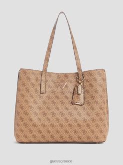 GUESS γυναίκες meridian quattro g φιλενάδα tote λογότυπο latte σακούλες J46DJ3077
