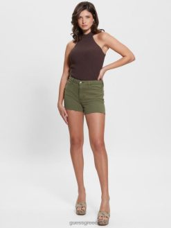 GUESS γυναίκες Midi σορτς 1981 φύλλο λειχήνα πράσινο multi ενδύματα J46DJ77
