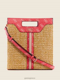 GUESS γυναίκες mini cutout tote kasinta raffia πλύσιμο cali σακούλες J46DJ3119
