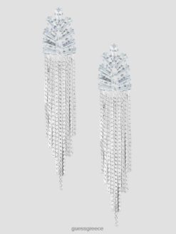 GUESS γυναίκες mini statement γραμμικά σκουλαρίκια ασήμι αξεσουάρ J46DJ3846