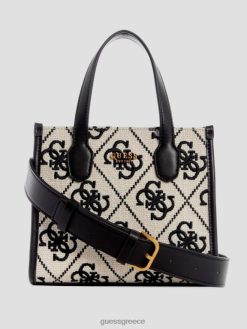 GUESS γυναίκες Mini tote σε καμβά κεντημένο silvana άνθος σακούλες J46DJ3078