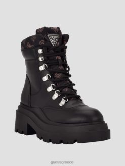 GUESS γυναίκες moto booties με λογότυπο vaney μαύρος είδη υπόδησης J46DJ3534