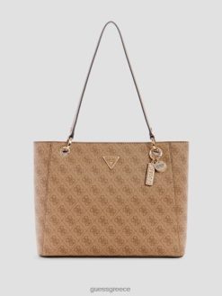 GUESS γυναίκες noelle quattro g noel tote λογότυπο latte σακούλες J46DJ3232