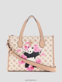 GUESS γυναίκες panda graffiti art tote πλύσιμο φορτιστή σακούλες J46DJ2873