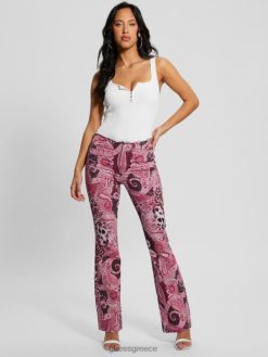 GUESS γυναίκες pop '90 τζιν με ξεφτισμένη μέση μοβ κασμίρ πλύσιμο ενδύματα J46DJ117