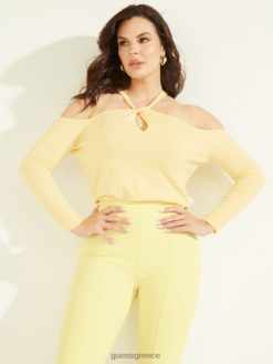 GUESS γυναίκες priya πουλόβερ με κρύο ώμο μετάξι καλαμποκιού ενδύματα J46DJ1388