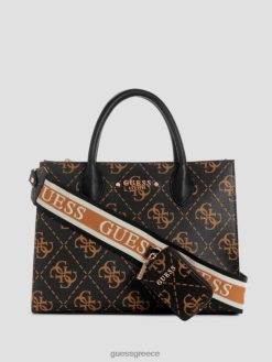 GUESS γυναίκες rea quattro g τσάντα υψηλής κοινωνίας καφέ πολυ σακούλες J46DJ2843