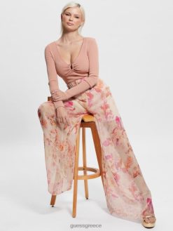 GUESS γυναίκες roxan φαρδύ παντελόνι ανακτημένος ρομαντισμός ενδύματα J46DJ2316