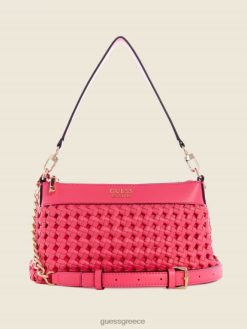 GUESS γυναίκες sicilia top τσάντα ώμου με φερμουάρ φωτεινό ροζ σακούλες J46DJ3063