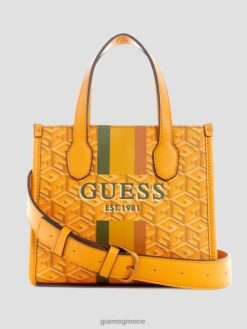GUESS γυναίκες silvana mini totes κίτρινο λογότυπο σακούλες J46DJ2884